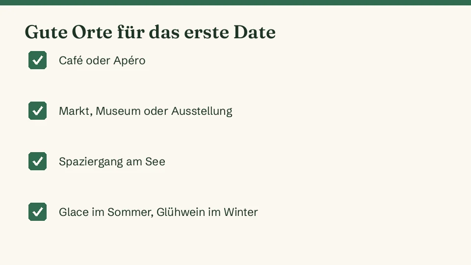 Gute Orte für das erste Date